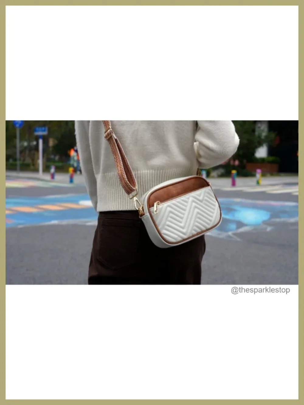 Quilted Vegan Leather Small Crossbody Purse with Adjustable Strap